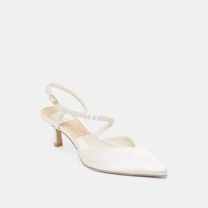 Dolce Vita Kamra White Slingback Heels